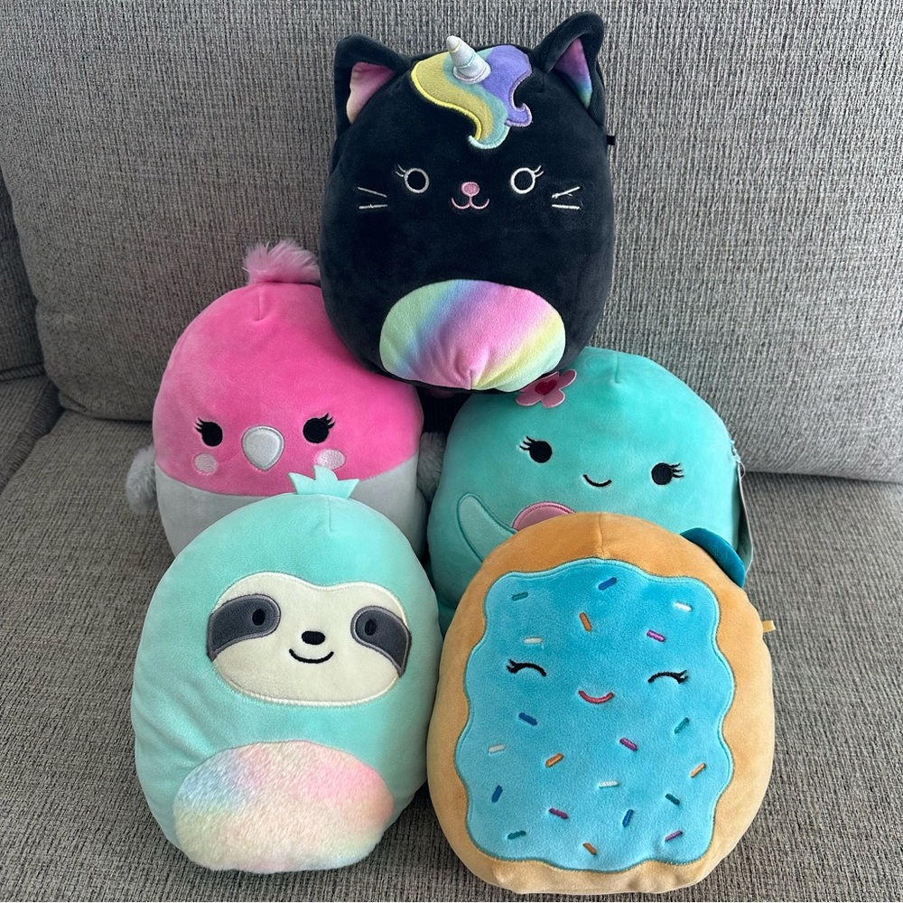 Squishmallows Colorful Plush Toy Set - Picture 1 of 7